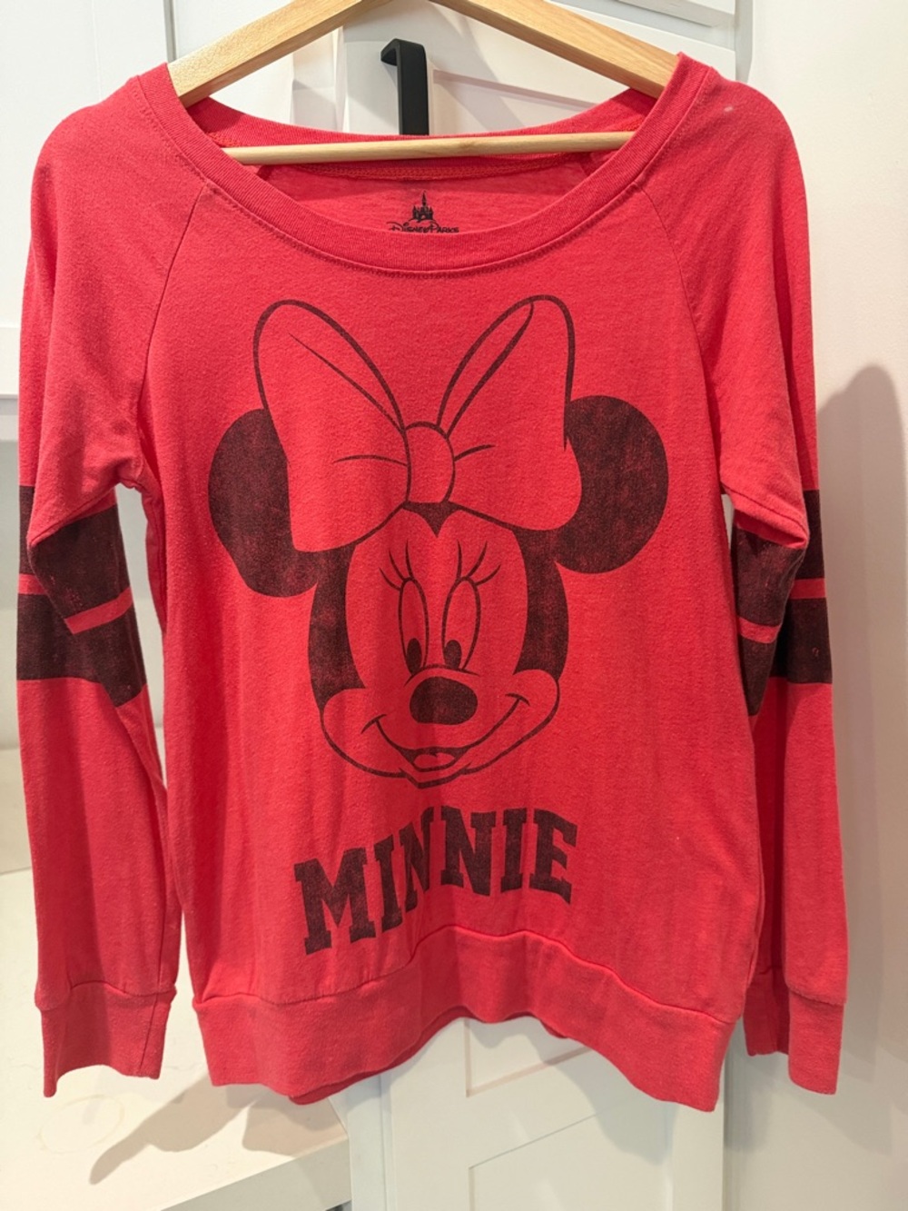 Women’s Disney Red Graphic Tee with Black Disney Parks Logo